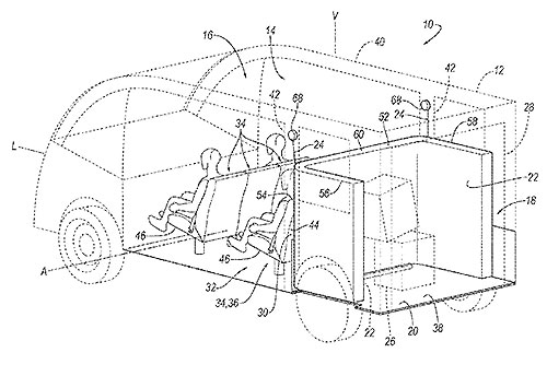 Ford патентує подушку безпеки для запобігання падіння вантажу на пасажирів - Ford