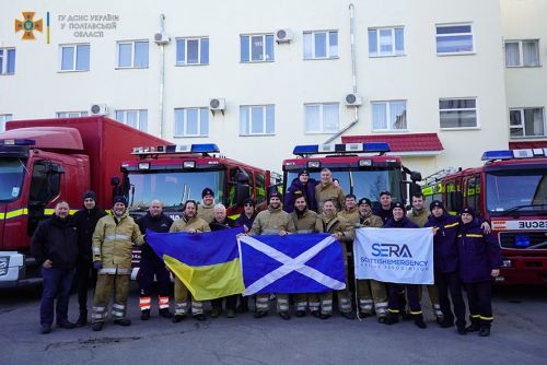 Украинские спасатели получили пожарные Scania - Scania