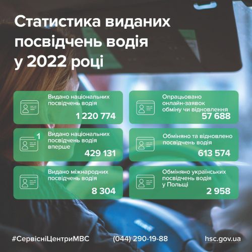 У 2022 році в Україні видали більше водійських посвідчень ніж торік - водій