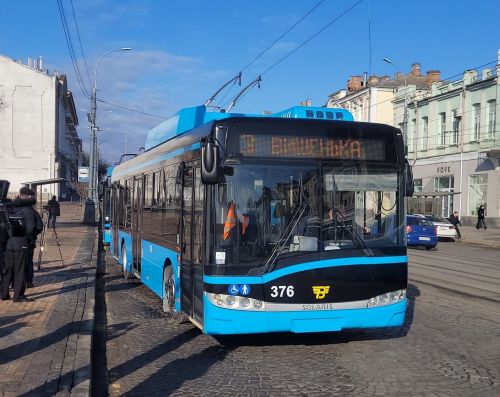 У Вінниці почали курсувати тролейбуси Solaris