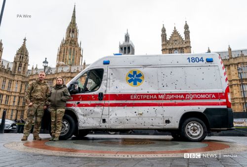 Розстріляну українську швидку показали у Лондоні