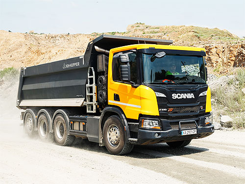 Как самосвалы Scania работают на гранитном карьере. Видеоотчет - Scania