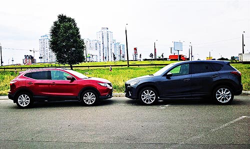  -: Nissan Qashqai New vs Mazda CX-5.    