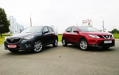  -: Nissan Qashqai New vs Mazda CX-5.    