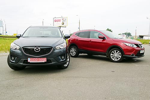  -: Nissan Qashqai New vs Mazda CX-5.    