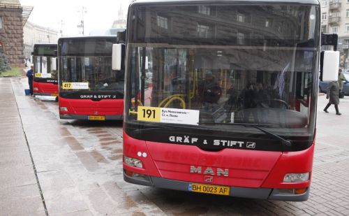 В Киев 29 больших автобусов MAN заменят старые «Богданы» на трех маршрутах