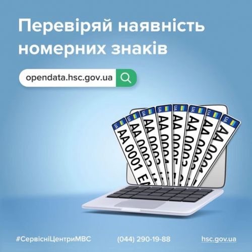 Як перевірити наявніть номерних знаків в сервісних центрах України - номер