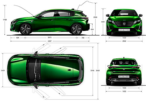 - Peugeot 308 GT Line.    - Peugeot